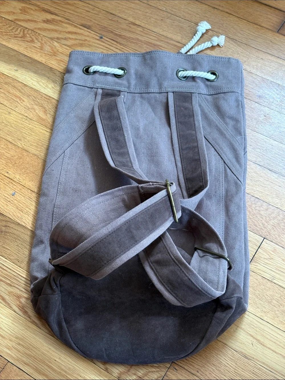 Prana Niko Rucksack Taupe Canvas Drawstring